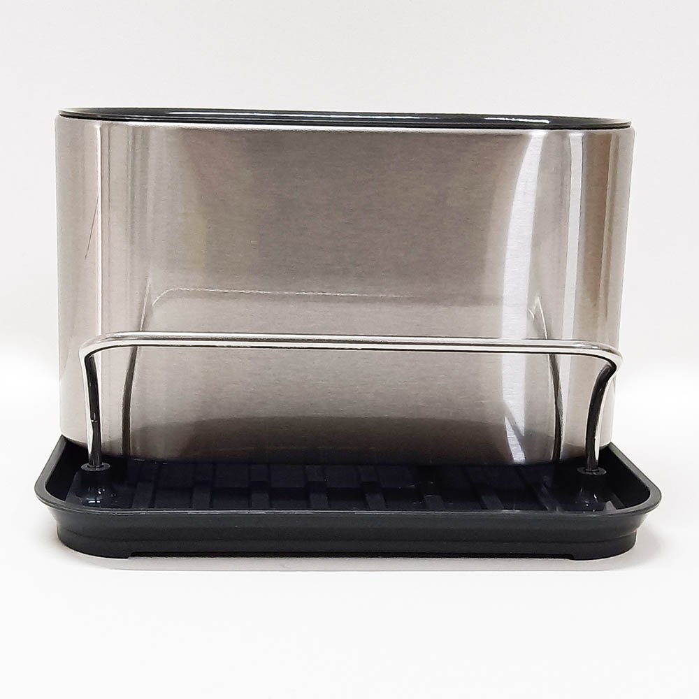 Stainless Steel Sink Caddy Sponge Brush Holder With Drain Tray