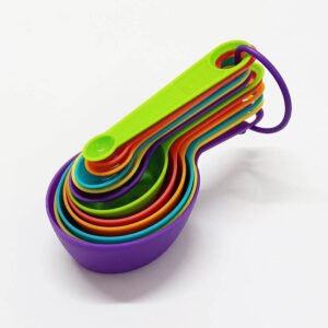 12pcs Colorful Plastic Measuring Cups and Spoons Set