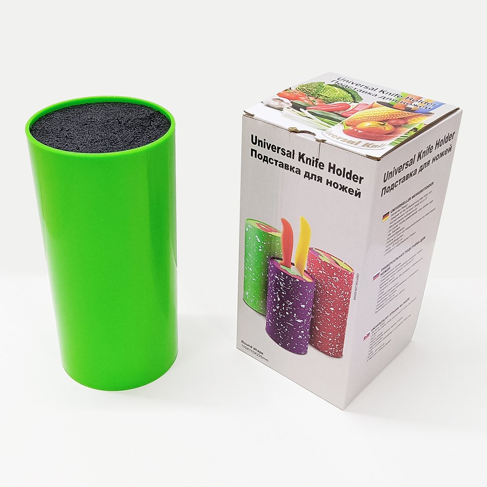 Knife Block Universal Holder Storage with Removable Bristles