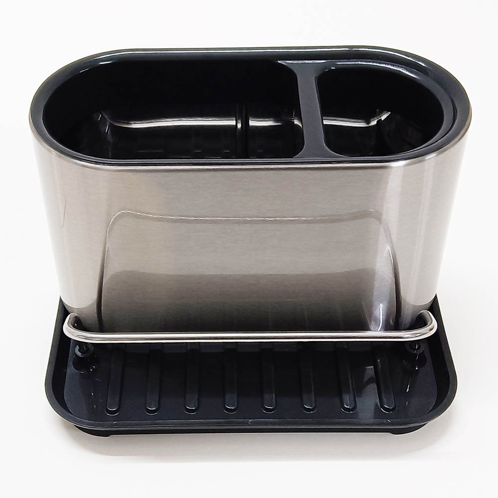 Stainless Steel Sink Caddy Sponge Brush Holder With Drain Tray