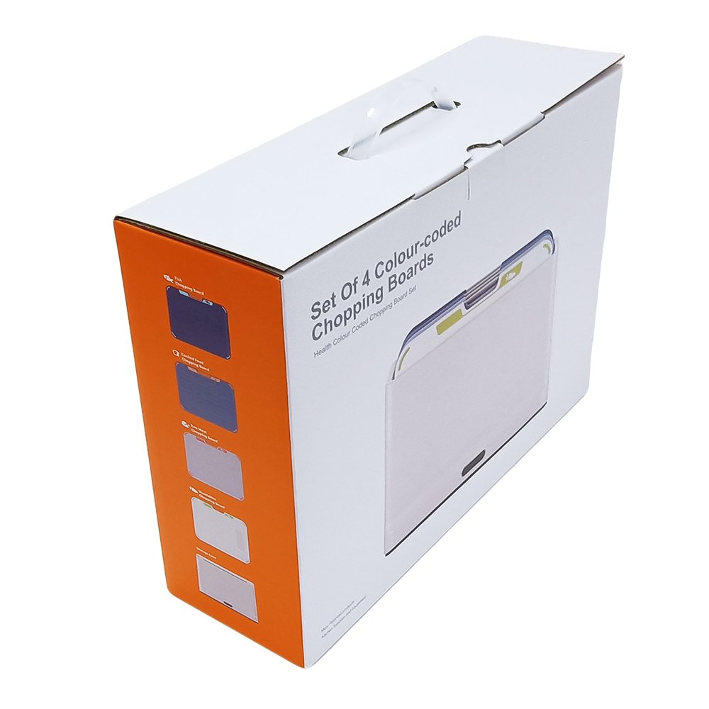 4 Piece Colour Coded Folio Chopping Board Set