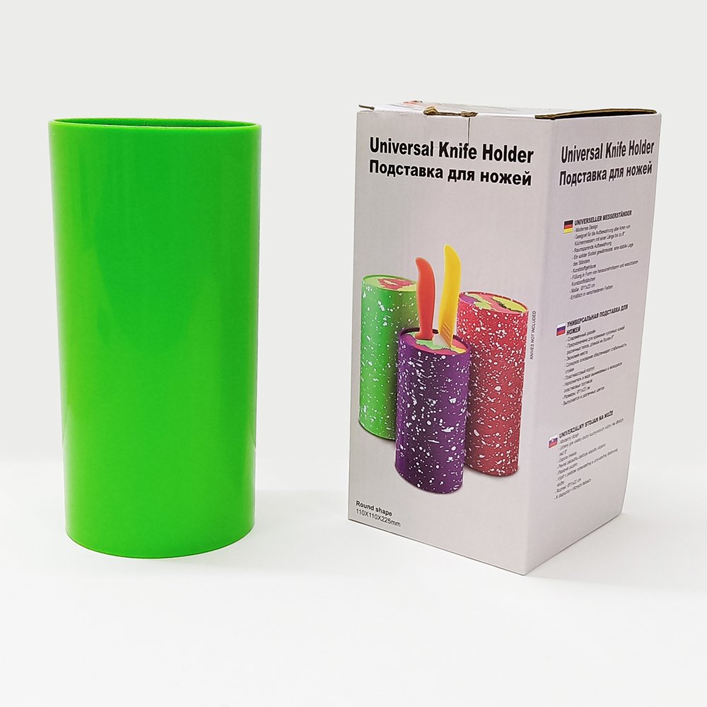 Knife Block Universal Holder Storage with Removable Bristles