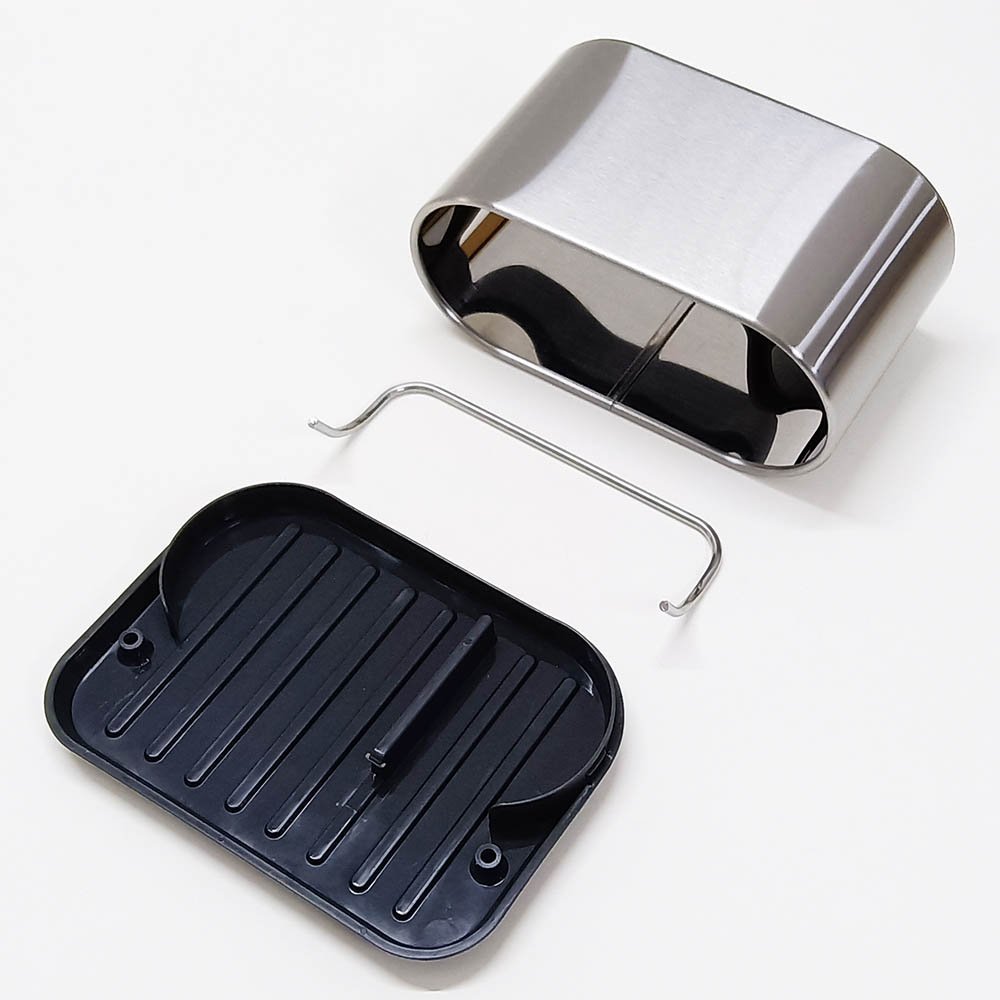 Stainless Steel Sink Caddy Sponge Brush Holder With Drain Tray