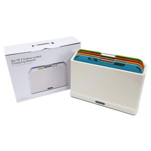 4 Piece Colour Coded Folio Chopping Board Set