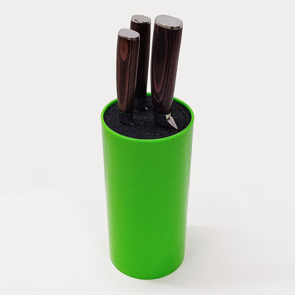 Knife Block Universal Holder Storage with Removable Bristles