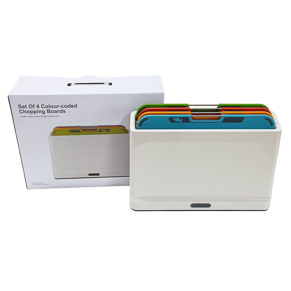 4 Piece Colour Coded Folio Chopping Board Set