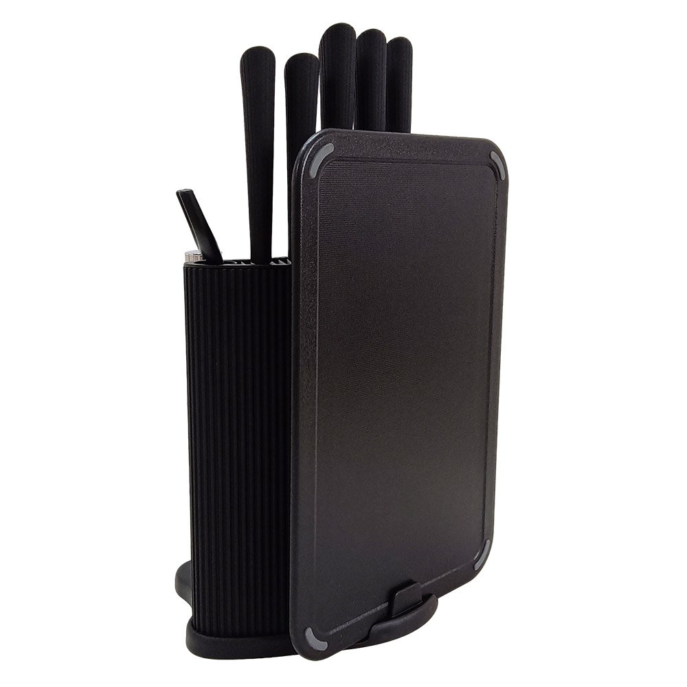 Knife and Cutting Board with Paper Towel Holder Set