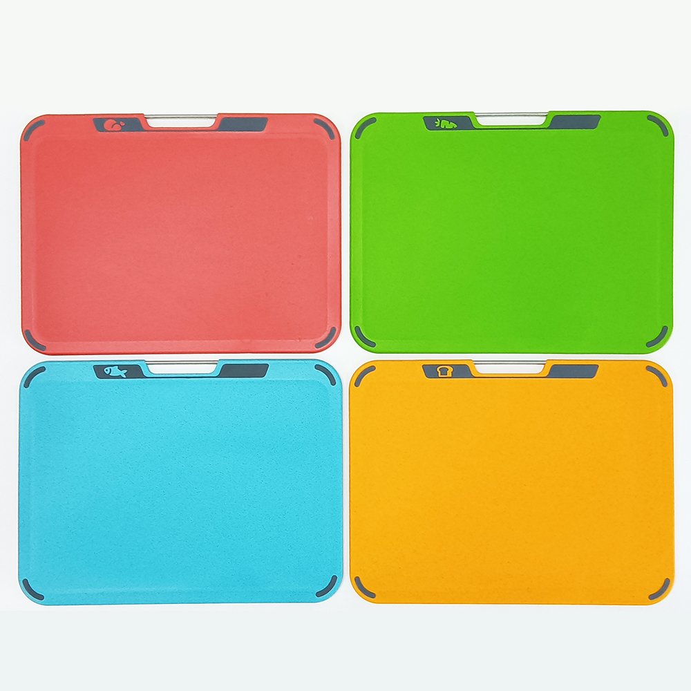 4 Piece Colour Coded Folio Chopping Board Set