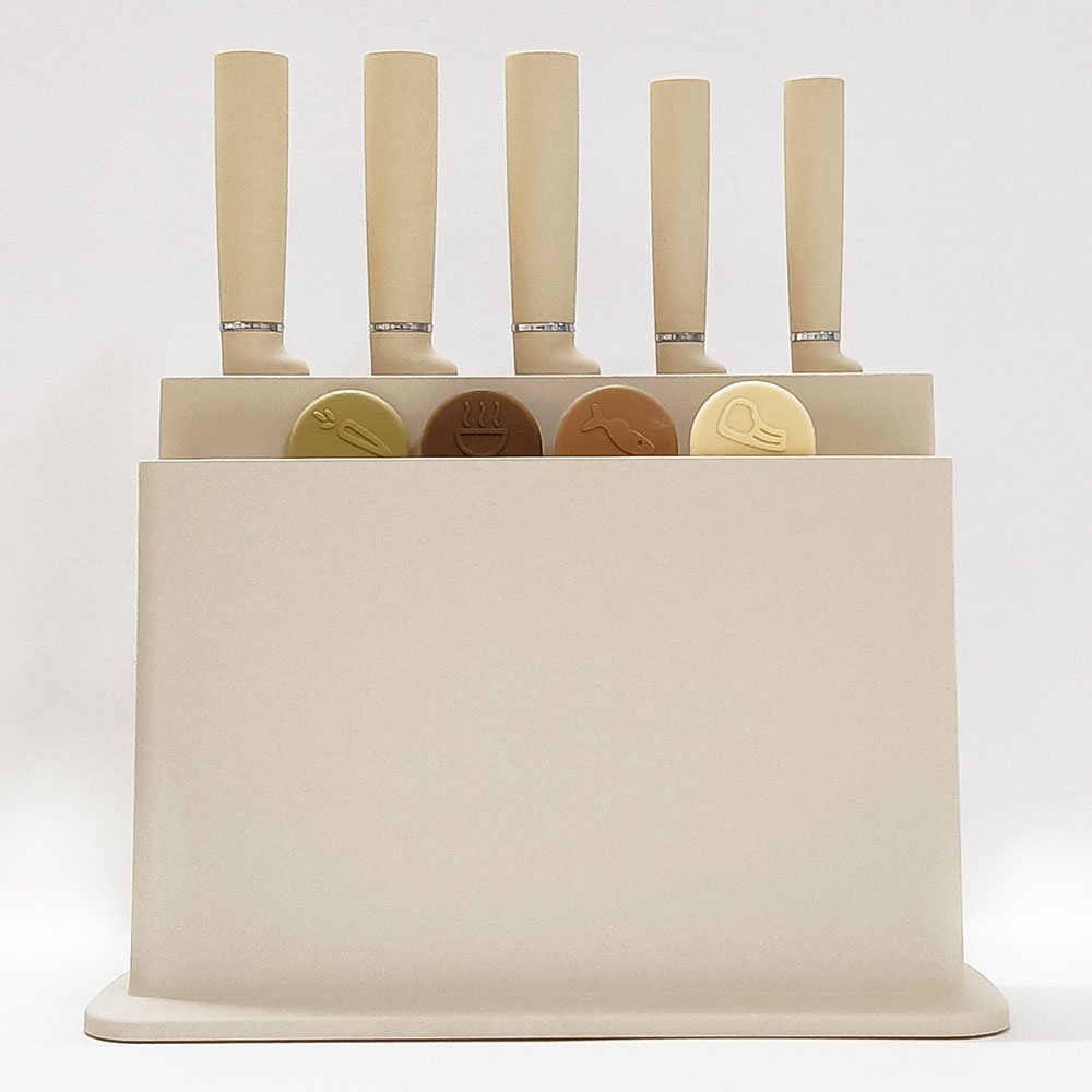 10-Piece Set Cutting Board With Knives And Stand Case