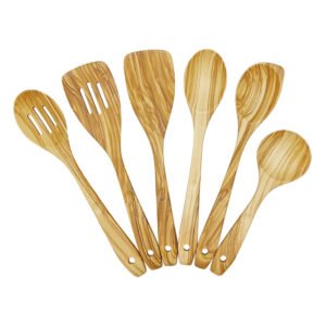 6 PCES Olive Wood Utensil Set