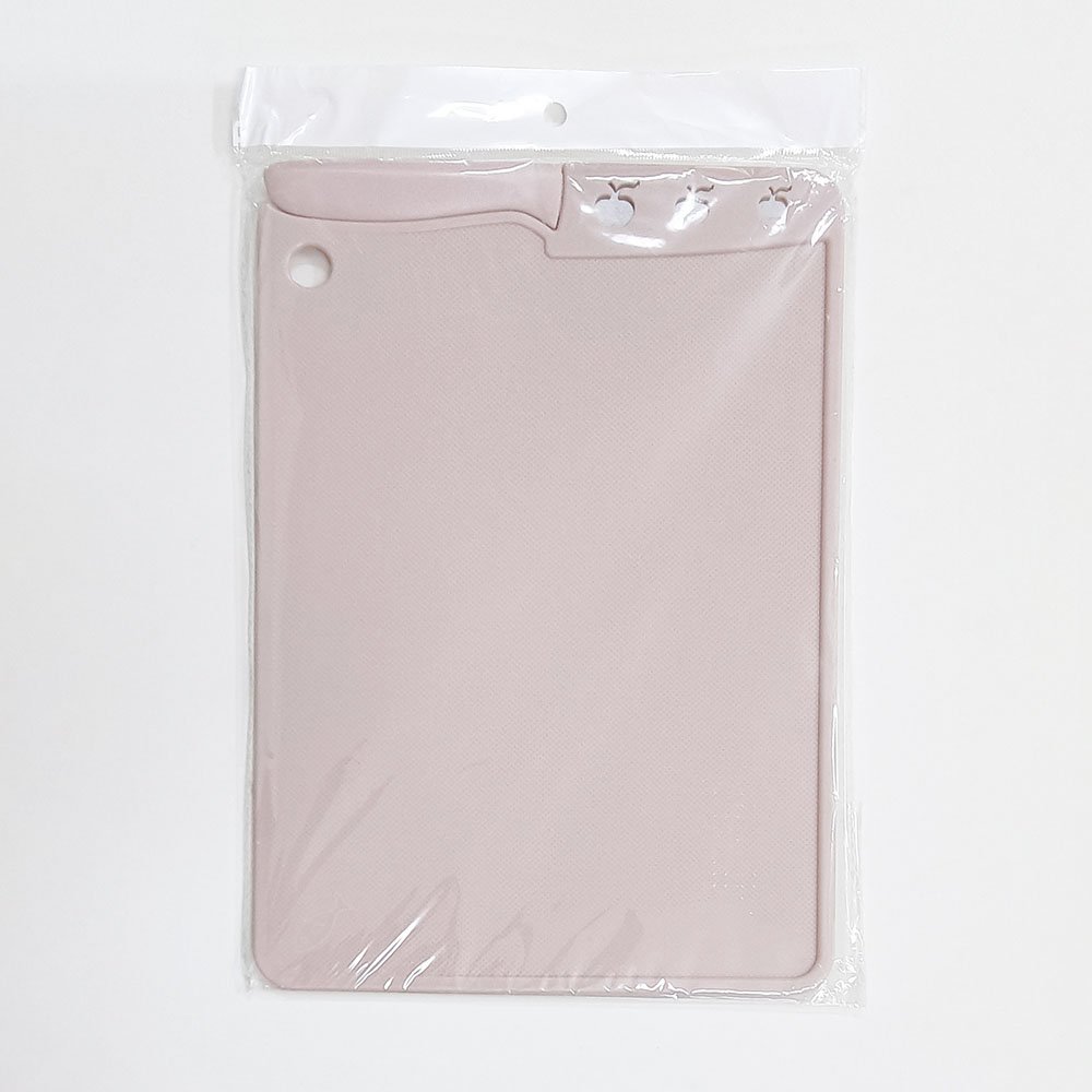 Double Sided Plastic Cutting Board with Knife