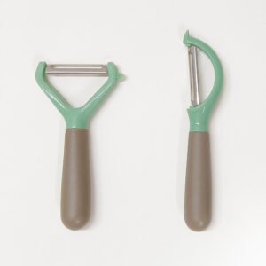 2pcs Kitchen I And Y Peelers With Ergonomic Handle
