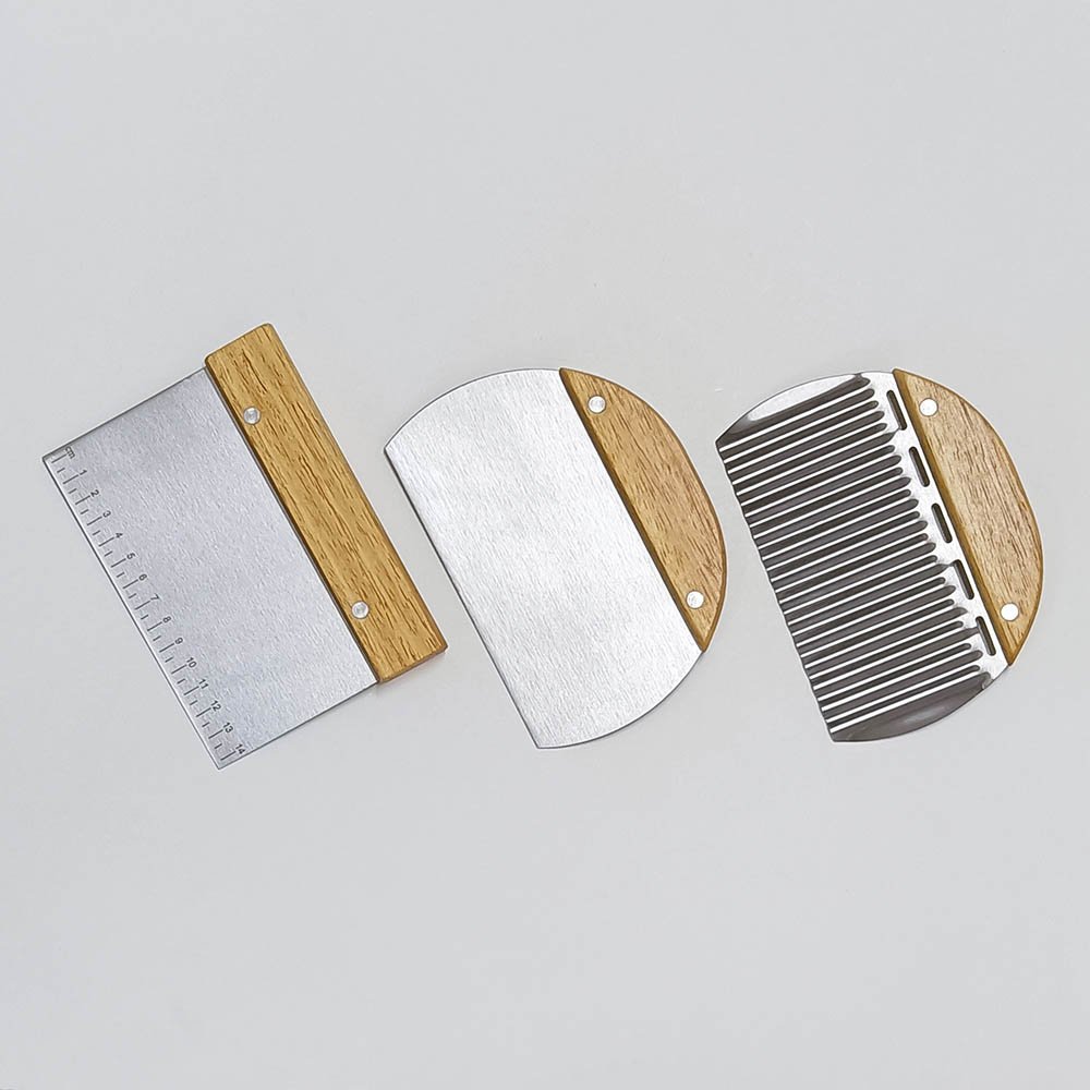 Vegetable Potato Crinkle Cutter And Straight Dough Scraper Set