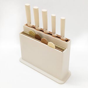 10-Piece Set Cutting Board With Knives And Stand Case