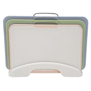 3Pcs Set Plastic Cutting Boards with Storage Stand