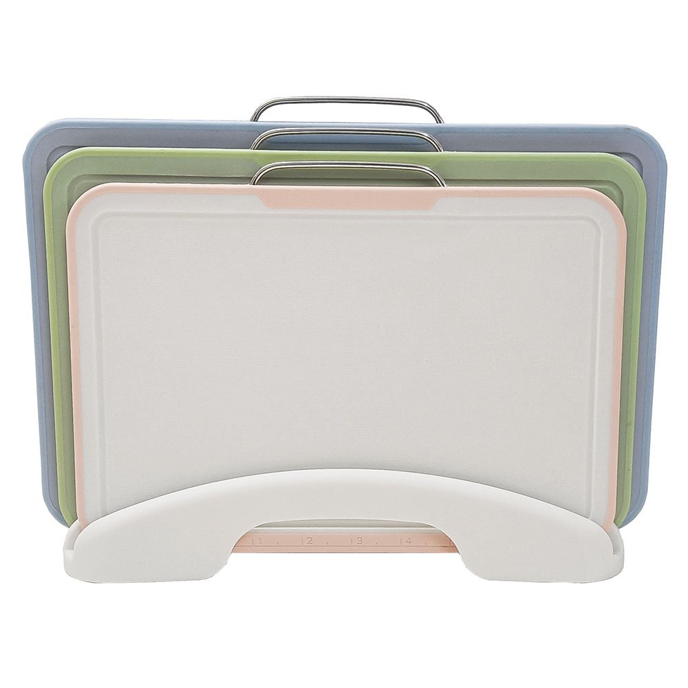 3Pcs Set Plastic Cutting Boards with Storage Stand