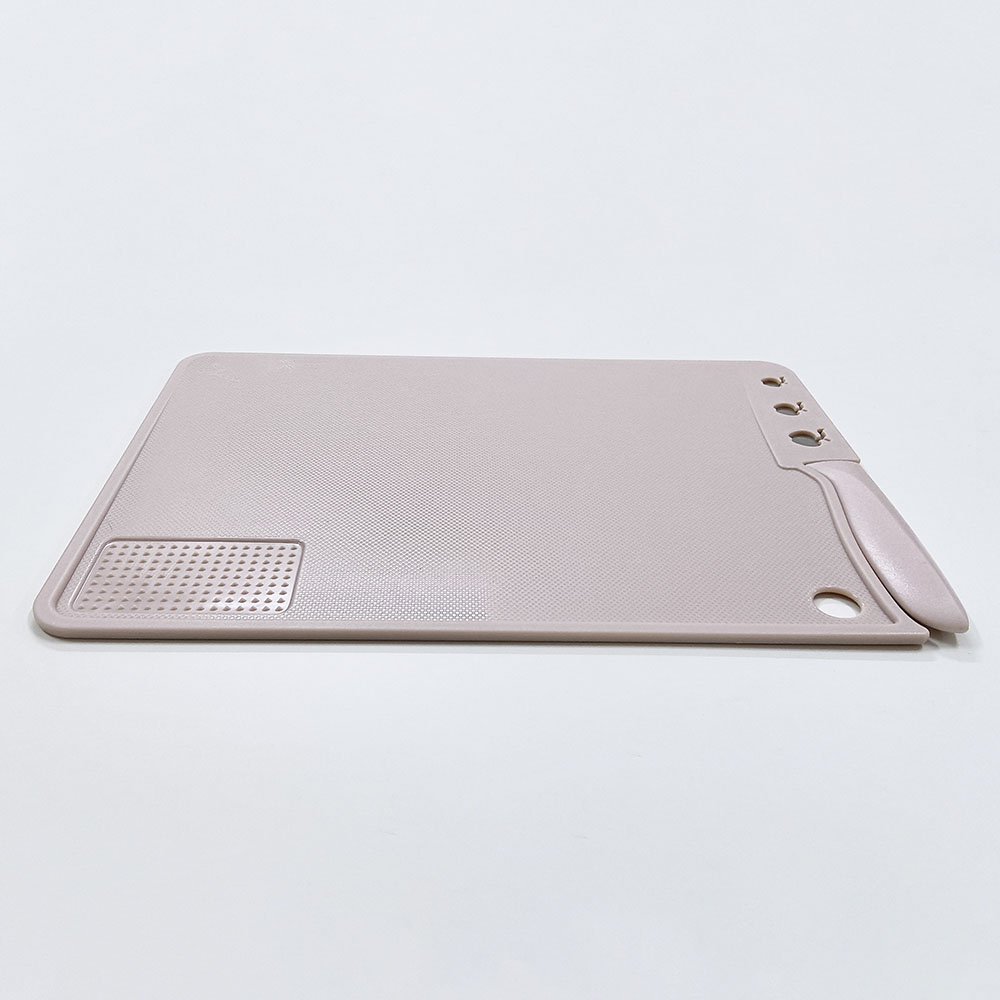 Double Sided Plastic Cutting Board with Knife