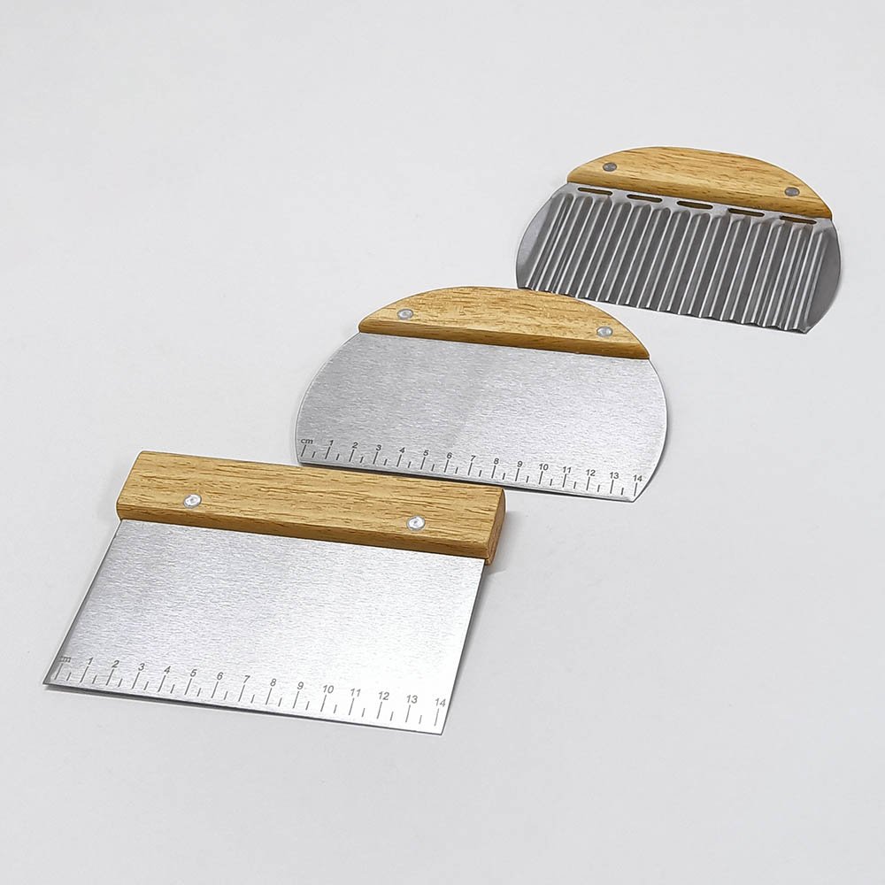 Vegetable Potato Crinkle Cutter And Straight Dough Scraper Set