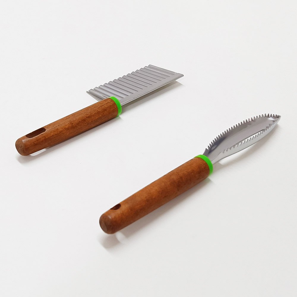 Crinkle Potato Cutter And Fish Scaler Scraper