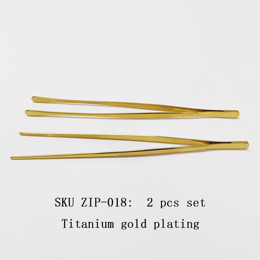 Titanium Gold Plating Stainless Steel Tweezers Set
