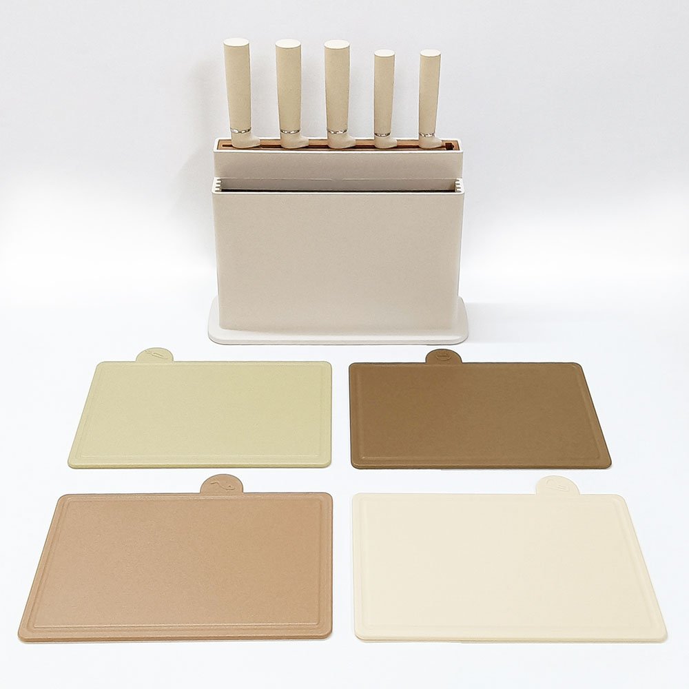 10-Piece Set Cutting Board With Knives And Stand Case