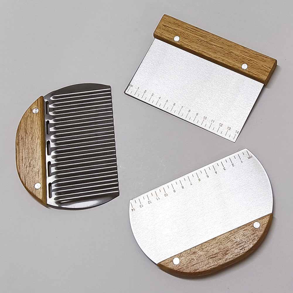 Vegetable Potato Crinkle Cutter And Straight Dough Scraper Set