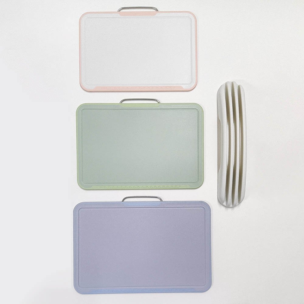 3Pcs Set Plastic Cutting Boards with Storage Stand