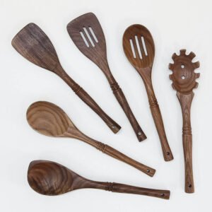 Natural Black Walnut Wooden Kitchen Utensils Set