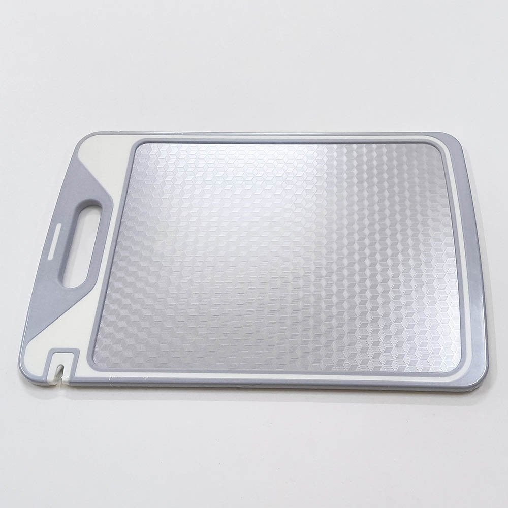 Double Sided 304 Stainless Steel Cutting Board with Diamond-Patterned