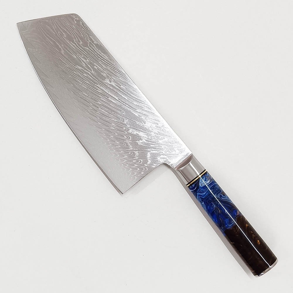 9-Piece Damascus Knife Set With Resin Handle