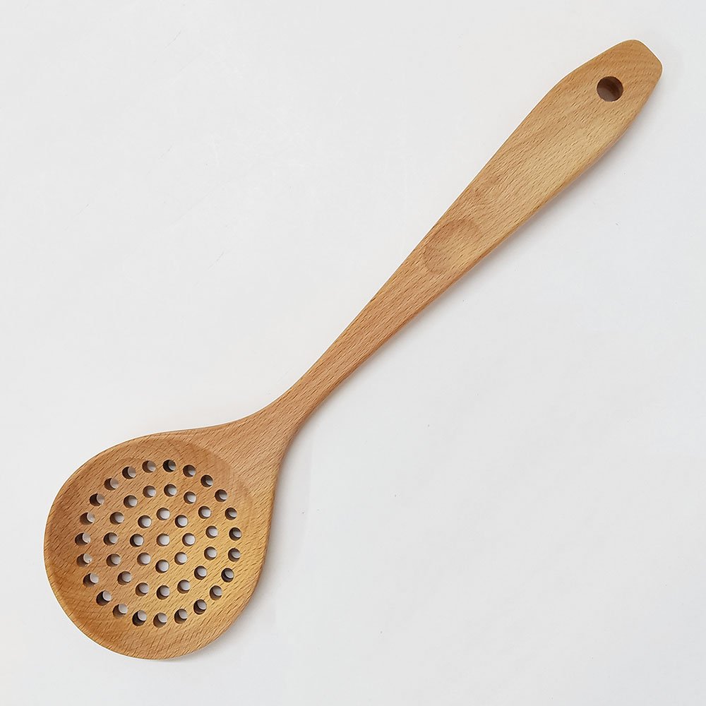 9-Piece Natural Beech Wood Cooking Utensils Set Wooden Spoons for Cooking Nonstick Safe Non-Toxic Wooden Cooking Tools 9-Piece Beech Wood Cooking Utensils Set MOQ:1000 sets Material:Beech Wood Item Length:30cm(12inch) Packing Dimensions:37*17*17cm Packing Weight:538.4g The set includes: 1 piece Solid Turner 1 piece Slotted Turner 1 piece Chinese Turner 1 piece Slotted Spoon 1 piece Salad Spoon 1 piece Salad Fork 1 piece Rice spoon 1 piece Spaghetti Spoon 1 piece Ladle About this item: PREMIUM BEECH WOOD CRAFTSMANSHIP: Solid beech wood construction ensures strength, durability, and resistance to cracking. Each utensil features a smooth, natural finish that highlights the wood’s grain, adding warmth to your kitchen. COMPLETE 9-PIECE COOKING SET: Includes spoons, spatula, skimmer, and pasta scoop—ideal for stirring, frying, draining, and serving. All essentials for versatile everyday cooking. SAFE FOR NONSTICK & DELICATE COOKWARE: Gently crafted edges are perfect for nonstick, ceramic, and cast iron surfaces. Use without worrying about scratches—cook with confidence. ERGONOMIC DESIGN FOR COMFORT: Lightweight, well-balanced handles offer comfortable grip. Ergonomic design minimizes hand fatigue and improves control during cooking. EASY TO CLEAN & MAINTAIN: Wash with warm water and mild soap. Naturally stain- and odor-resistant finish simplifies care, while rustic aesthetic complements modern and traditional kitchens.