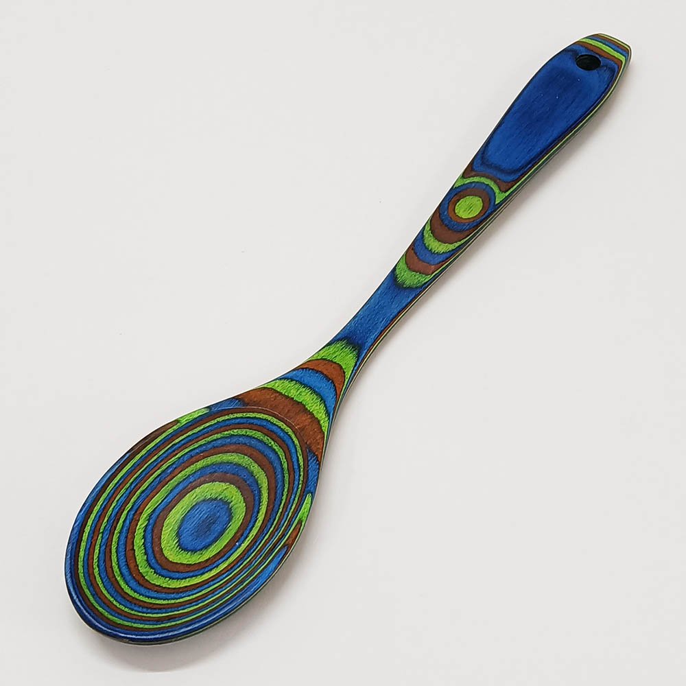 7 Pcs Blue Pakkawood Utensils Set