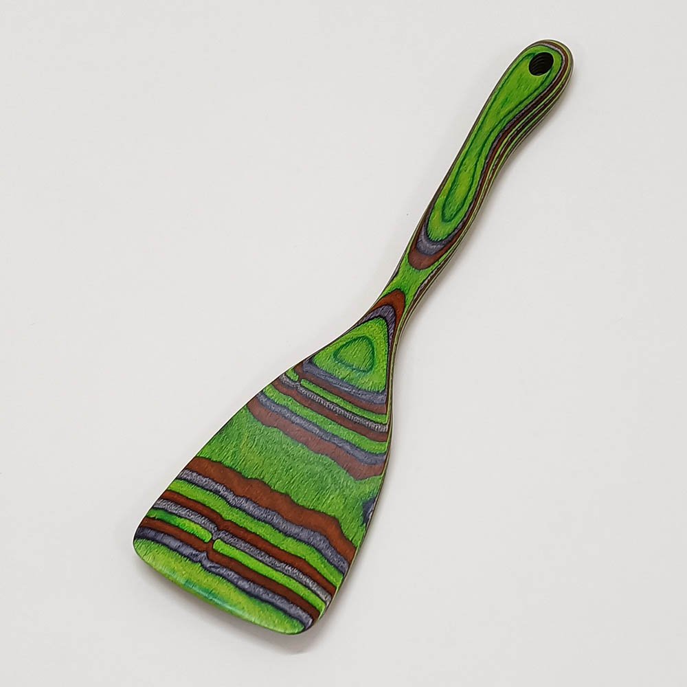 7pcs Green Pakkawood Kitchen Utensils For Serving