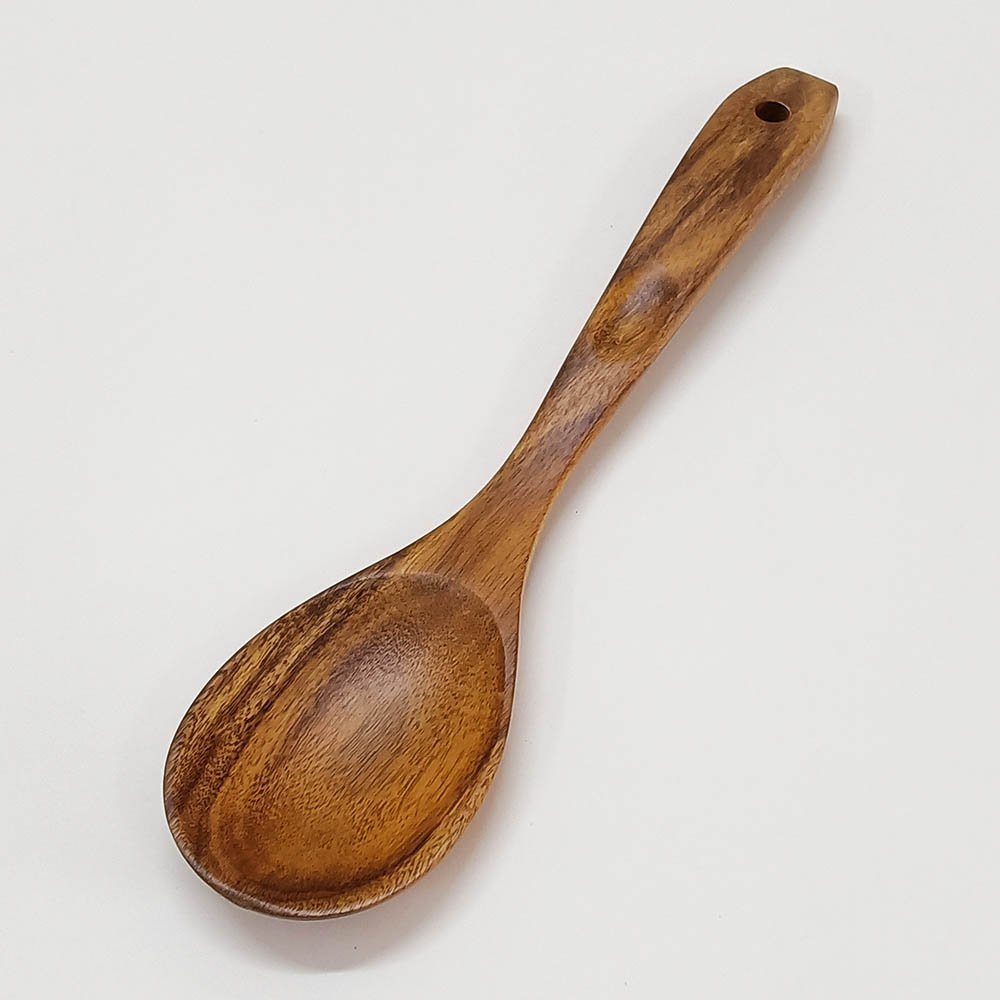 10 Pieces Natural Teak Wooden Utensils Set With Holder