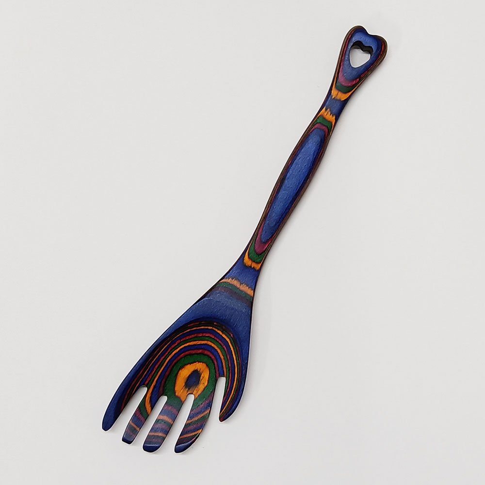 7-Piece Pakkawood Utensils With Heart-Shaded Handle