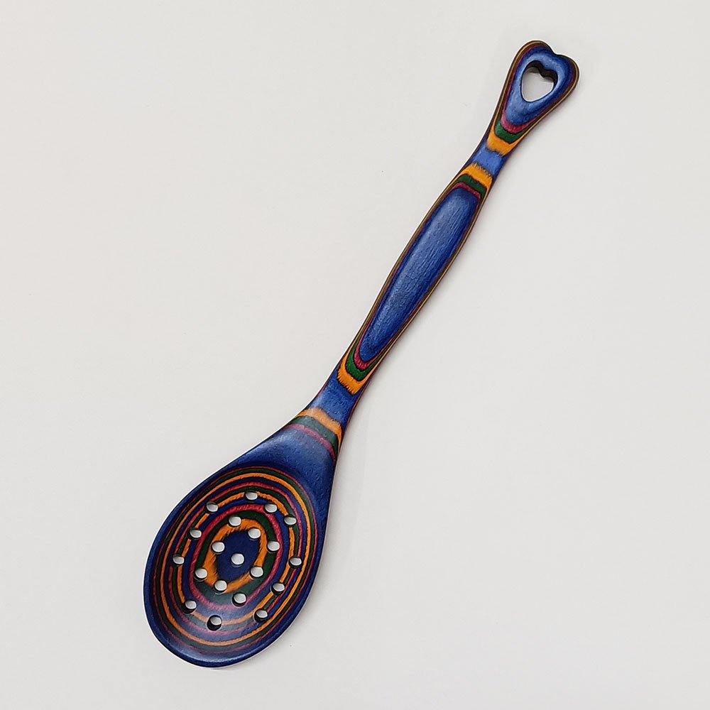 7-Piece Pakkawood Utensils With Heart-Shaded Handle