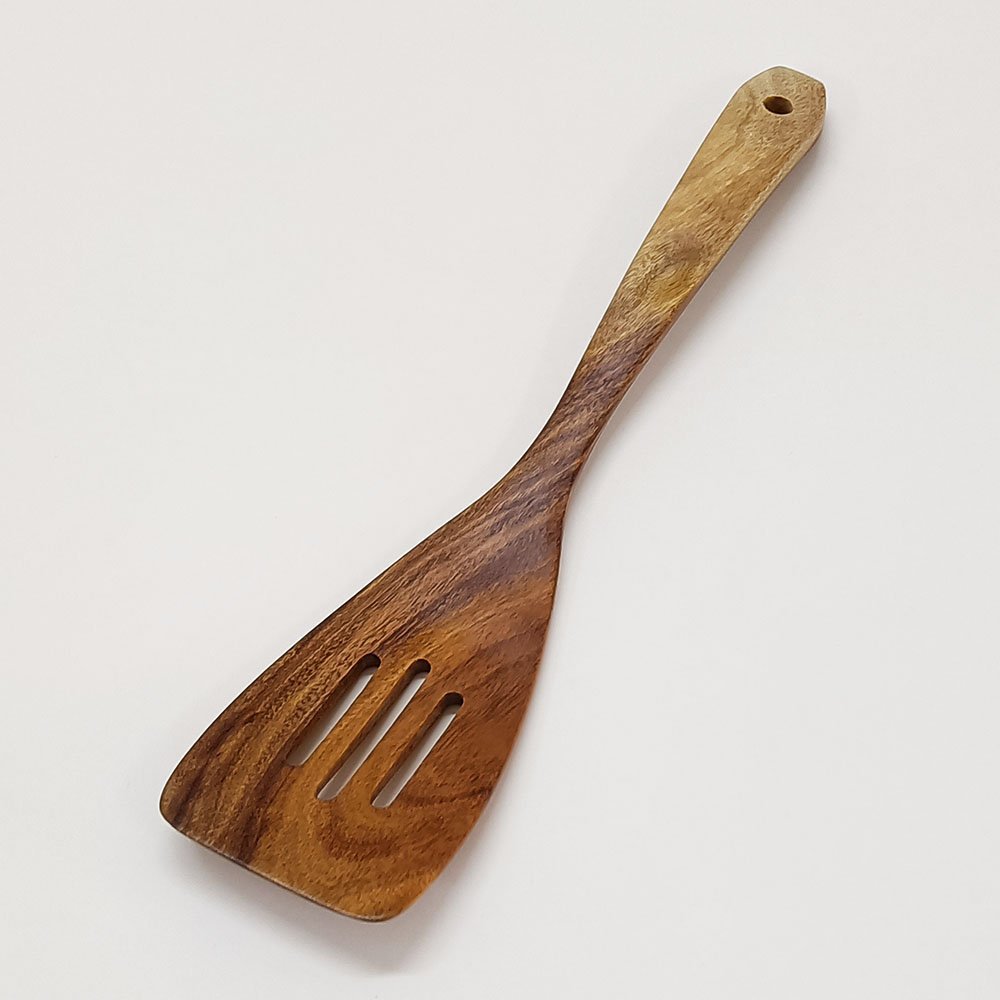 10 Pieces Natural Teak Wooden Utensils Set With Holder