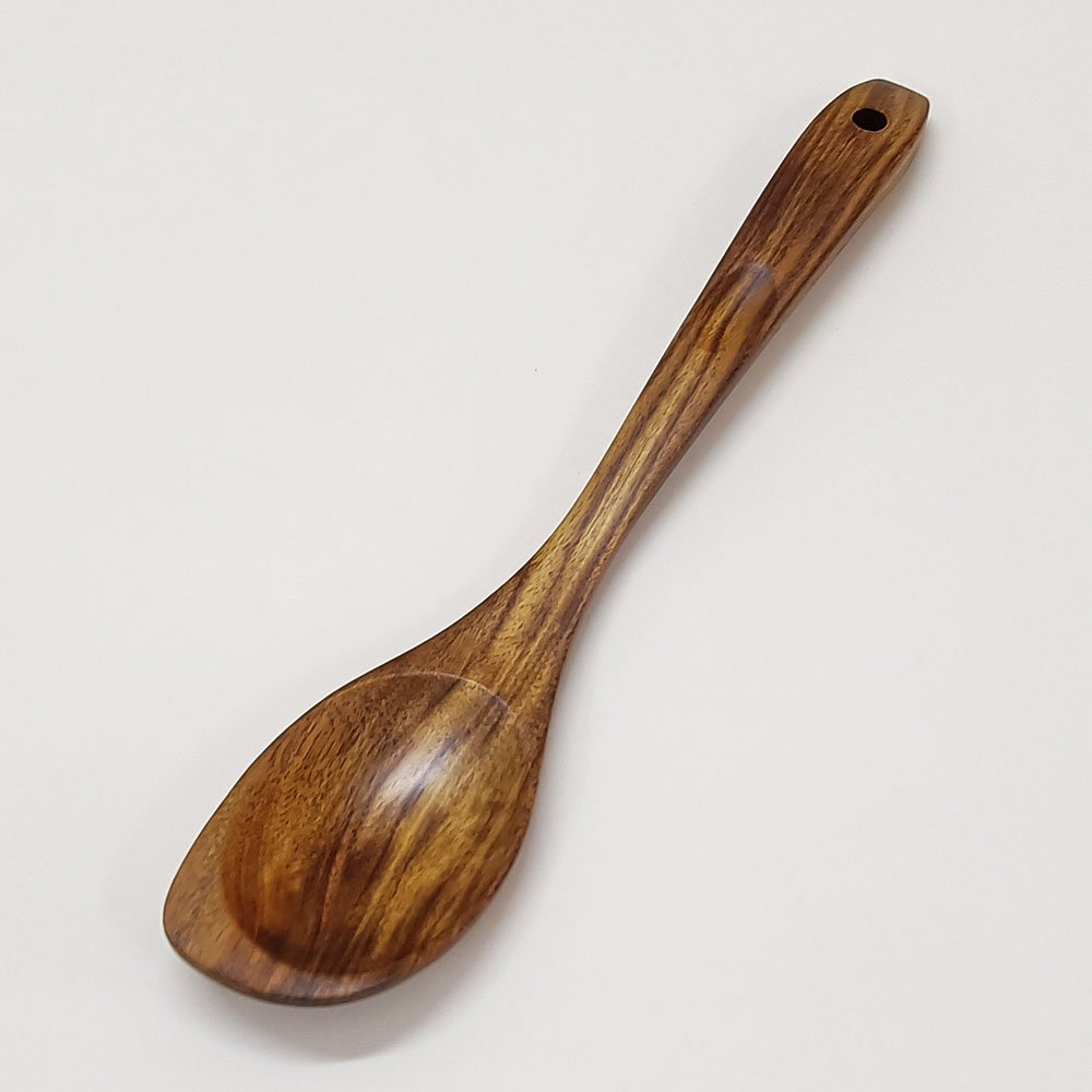 10 Pieces Natural Teak Wooden Utensils Set With Holder