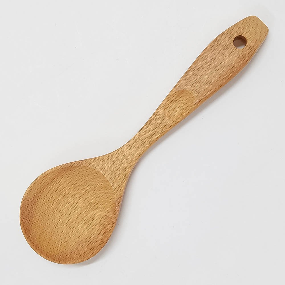 9-Piece Natural Beech Wood Cooking Utensils Set Wooden Spoons for Cooking Nonstick Safe Non-Toxic Wooden Cooking Tools 9-Piece Beech Wood Cooking Utensils Set MOQ:1000 sets Material:Beech Wood Item Length:30cm(12inch) Packing Dimensions:37*17*17cm Packing Weight:538.4g The set includes: 1 piece Solid Turner 1 piece Slotted Turner 1 piece Chinese Turner 1 piece Slotted Spoon 1 piece Salad Spoon 1 piece Salad Fork 1 piece Rice spoon 1 piece Spaghetti Spoon 1 piece Ladle About this item: PREMIUM BEECH WOOD CRAFTSMANSHIP: Solid beech wood construction ensures strength, durability, and resistance to cracking. Each utensil features a smooth, natural finish that highlights the wood’s grain, adding warmth to your kitchen. COMPLETE 9-PIECE COOKING SET: Includes spoons, spatula, skimmer, and pasta scoop—ideal for stirring, frying, draining, and serving. All essentials for versatile everyday cooking. SAFE FOR NONSTICK & DELICATE COOKWARE: Gently crafted edges are perfect for nonstick, ceramic, and cast iron surfaces. Use without worrying about scratches—cook with confidence. ERGONOMIC DESIGN FOR COMFORT: Lightweight, well-balanced handles offer comfortable grip. Ergonomic design minimizes hand fatigue and improves control during cooking. EASY TO CLEAN & MAINTAIN: Wash with warm water and mild soap. Naturally stain- and odor-resistant finish simplifies care, while rustic aesthetic complements modern and traditional kitchens.