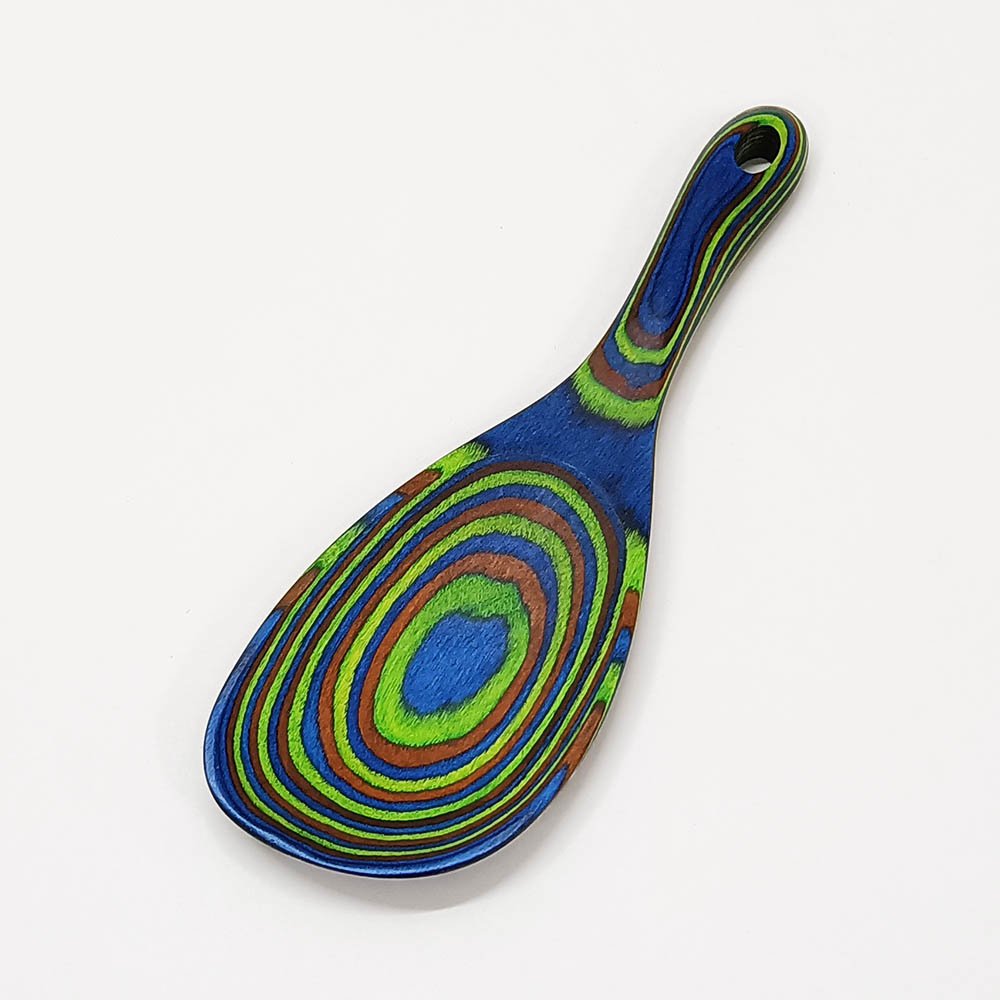 Pakkawood 7-Piece Blue Wooden Cooking Utensils