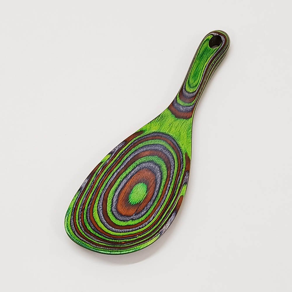 7pcs Green Pakkawood Kitchen Utensils For Serving