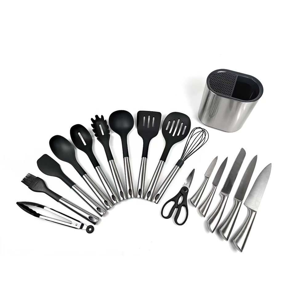 17-Piece Stainless Steel Utensils Knife Set with Storage Organizer