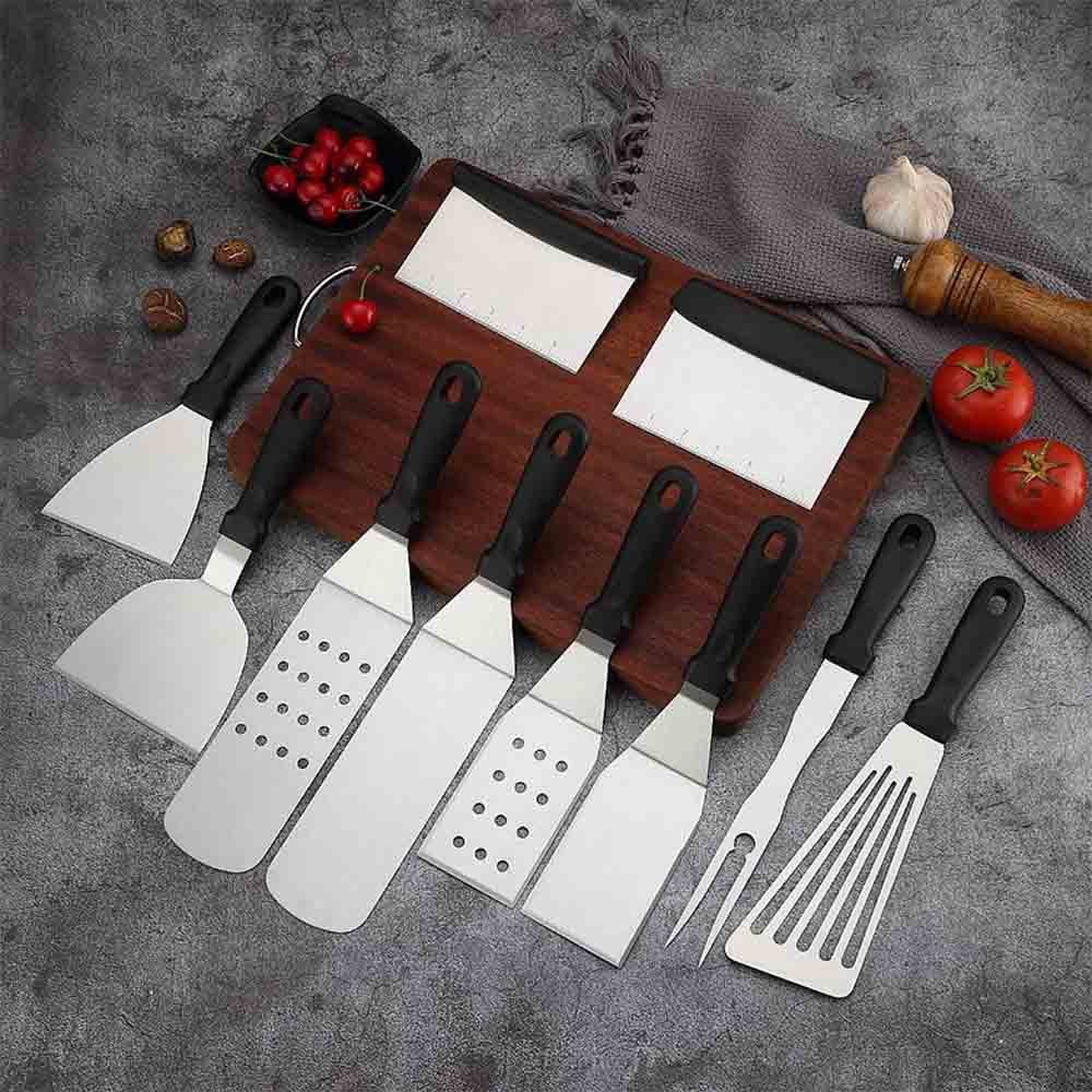 Grill Perforated Spatula Solid Turner Flipper For Barbecue