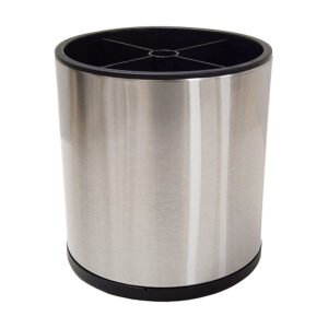 360° Rotating Stainless Steel Kitchen Utensil Holder Organizer