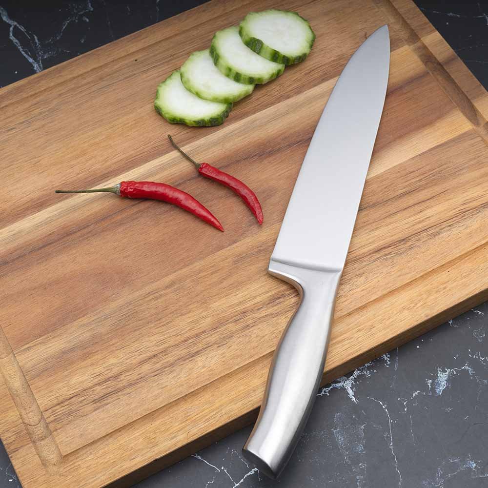 7-Piece Kitchen Knife Set with Stainless Steel Round Block