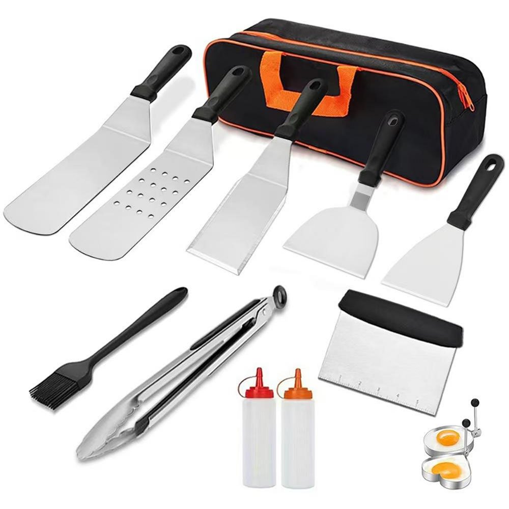 Grill Perforated Spatula Solid Turner Flipper For Barbecue