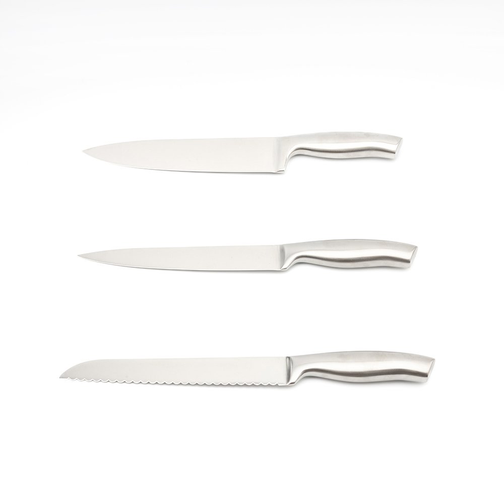7-Piece Kitchen Knife Set with Stainless Steel Round Block