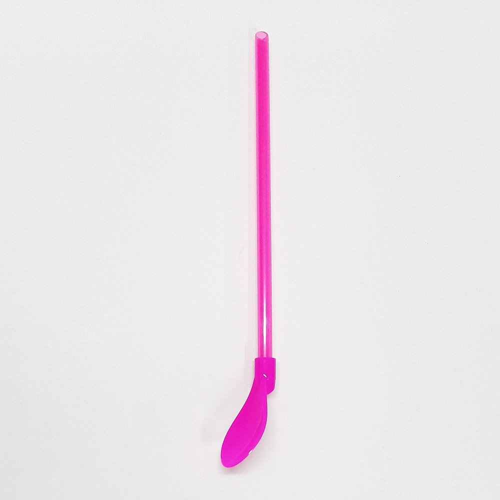 9 Inch Detachable Plastic Spoon Straws