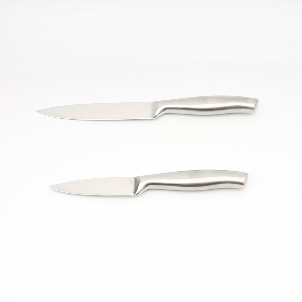 7-Piece Kitchen Knife Set with Stainless Steel Round Block