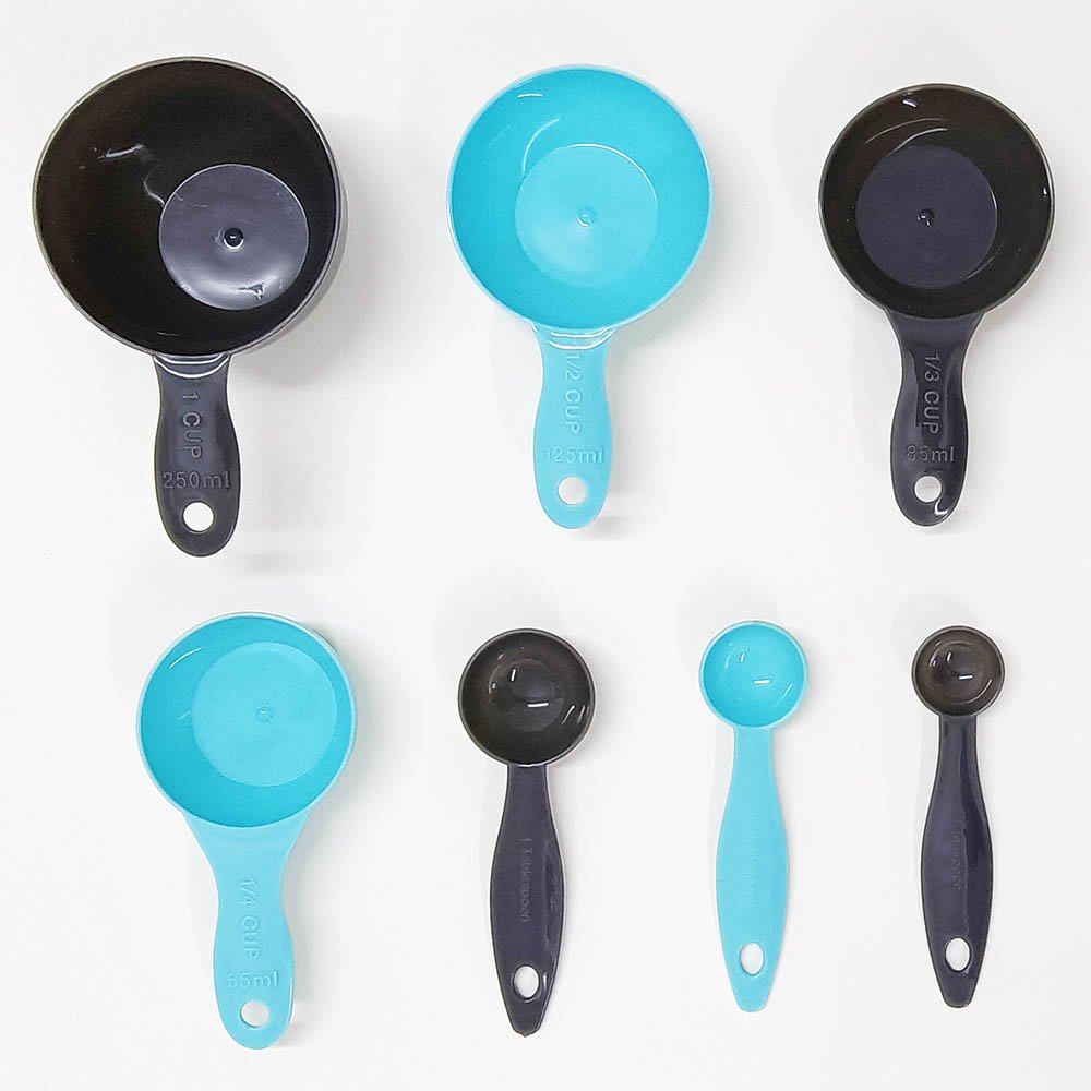 7-Piece Colorful Nesting Measuring Cups and Spoons Set